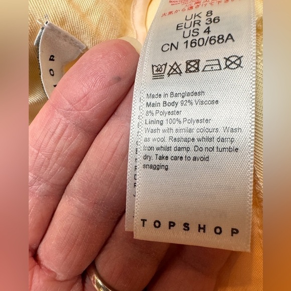 Top Shop yellow pleated slacks - Picture 8 of 9